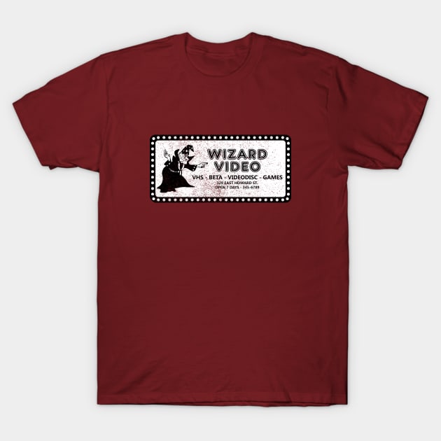 Wizard Video (distressed) T-Shirt by GloopTrekker